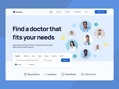 Medical Landing Page branding dailyui design ui ui design website
