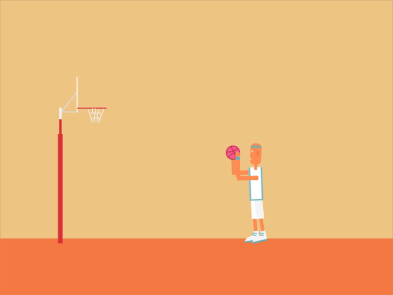 Hello Dribbble after effects animation basketball dribbble game gif hello