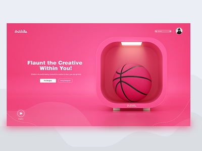 Dribbble Web Concept