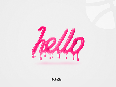Hello, Dribbblers! 3d art designer dribbblers graphic lattering