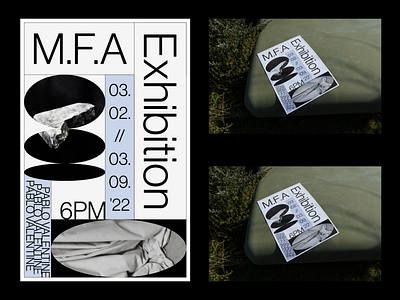 Pablo Valentine MFA Exhibition Poster art exhibition design fine art graphic design illustrator mfa poster poster design