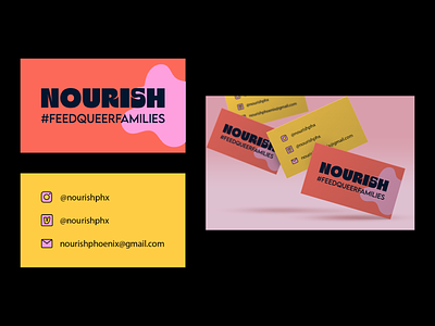 NOURISH Branding / Contact Card brand design branding business card contact card design graphic design grassroots illustrator justice nonprofit social justice
