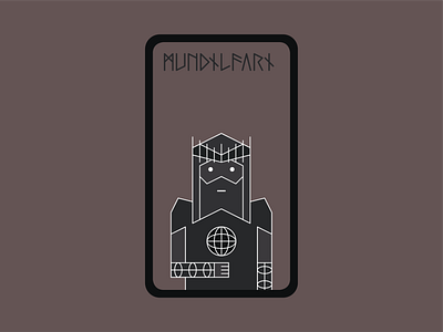 Mundilfari - Norse Mythology character design god grid illustration lineart minimal nordic norse mythology playing card