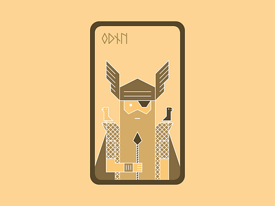 Odin - Norse Mythology character god grid illustration lineart minimal nordic norse mythology playing card