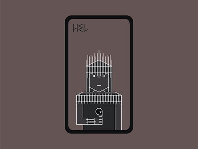Hel - Norse Mythology character god grid illustration lineart minimal nordic norse mythology playing card
