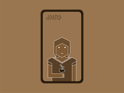 Jörd - Norse Mythology character design god grid illustration lineart minimal nordic norse mythology playing card
