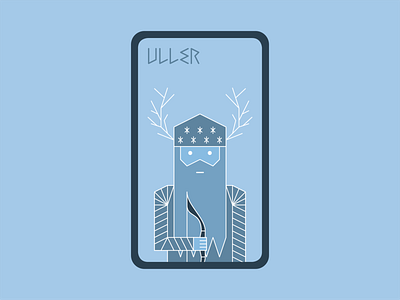 Uller - Norse Mythology character design god grid illustration lineart minimal nordic norse mythology playing card
