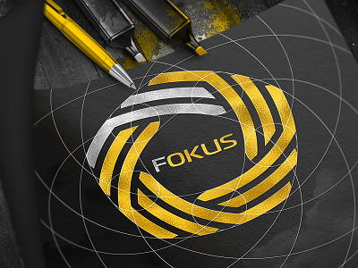 Fokus / Logo Geometry Anatomize black branding creative design geometry identity illustration logo minimal texture typography vector