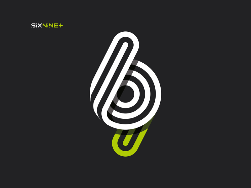 69 SixNine+ ® / Simple Logo Variations animation branding creative design gif green illustration logo minimal number typography vector