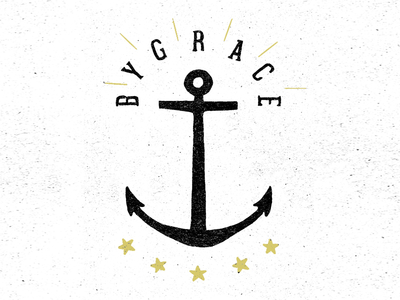 By Grace anchor bible by grace ephesians grace hand drawn lettering snare stars type