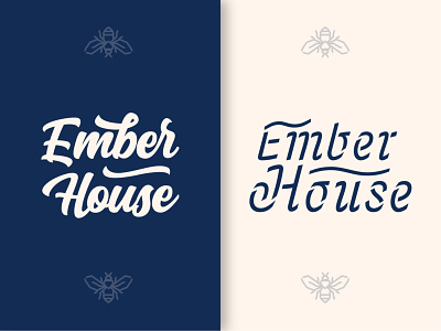 Ember House Exploration bee design icon illustration logo print type typography