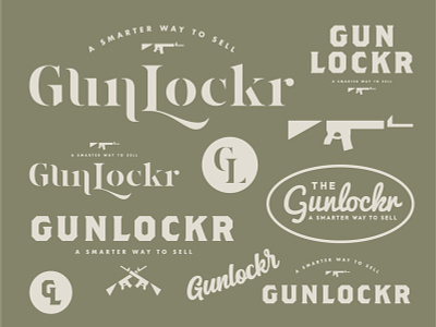 Gunlockr backroundcheck badge branding illustration lettering logo type typography vector