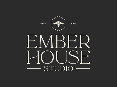 Ember House Final bee branding design icon illustration logo print typography