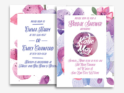 Bridal Shower Invites bridal bridal shower invites paint print shower texture watercolor wedding