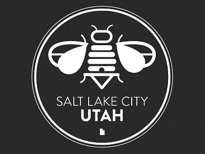 Utah Bee badge bee beehive icon slc texture utah