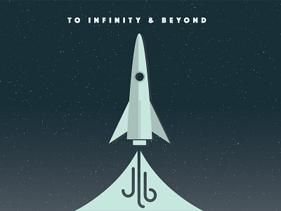 To Infinity & Beyond design icon illustration infinity poster print rocket space stars texture vector