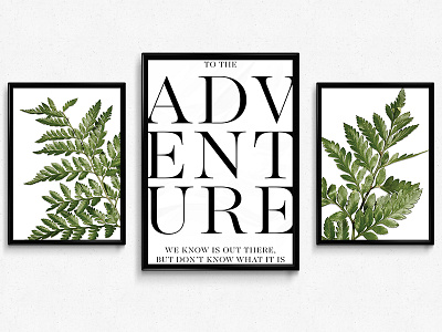 Adventure adventure design fern minimal poster print texture wedding wedding toast