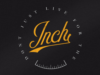 Inch design inch lettering live measure print texture type typography vector