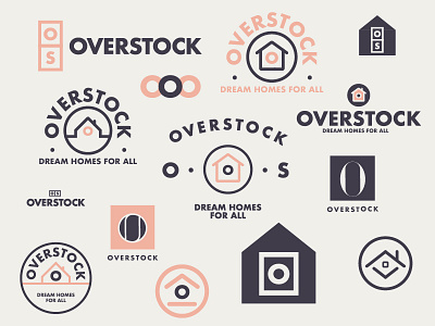 Overstock Logo Exploration branding design flat icon illustration lettering logo type vector web