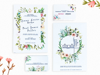 Wedding Invites branding design flowers invite lettering print typography vector wedding wedding invite