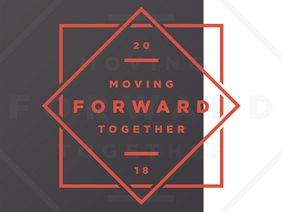 Moving Forward Together Badge badge branding design icon lockup mark typography