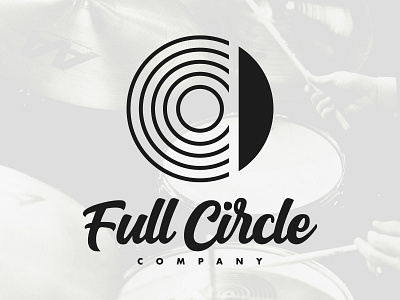 Full Circle Co. - Icon branding circle cymbal design drums full circle icon illustration jewelry lockup logo typography