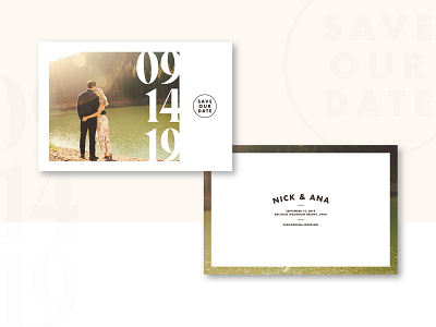 N&A Save the Date design invite print save our date save the date typogaphy wedding