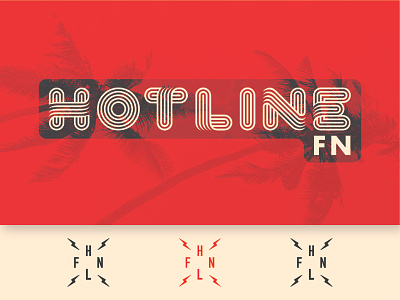 Hotline FN fortnite hotline logo podcast radio synth twitch vintage