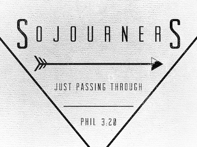 Sojourners - take 2 arrow arvil flyer light logo print sojourners texture