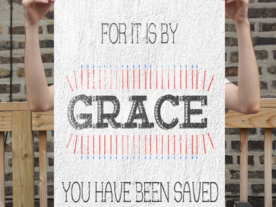 Grace bible ephesians poster texture verse