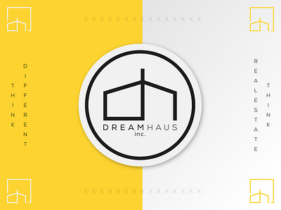 Dream Haus branding design dh dream icon logo monogram monogram logo realestate typography