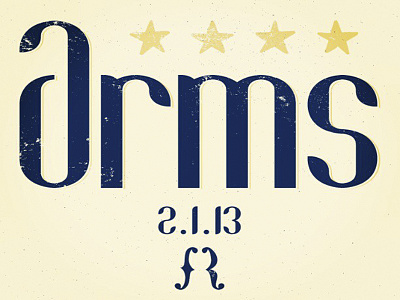 Arms feels rewarding stars texture type typography
