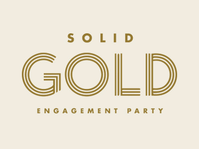 Solid Gold invitation invite