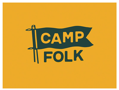 Camp Folk branding camp flag health illustration logo summer wellness