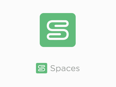 Spaces Logo attachments branding collaboration identity logo paperclips