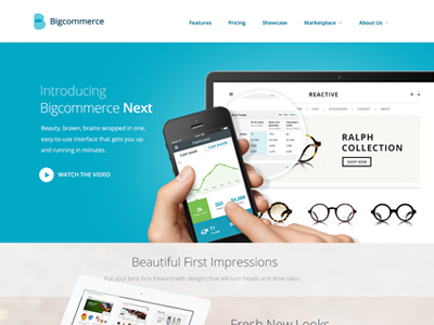 Bigcommerce Next Landing Page bigcommerce e commerce landingpage next ui website