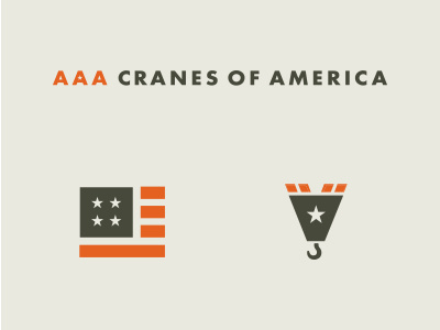 AAA Cranes of America crane flag identity logo star symbol usa