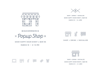 SXSW Happy Hour Event Identity icons popup shop shop store sxsw