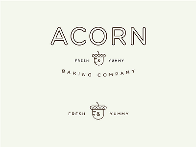 Acorn Baking Co. acorn baking branding identity logo