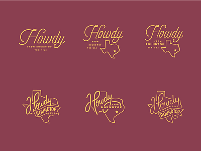 Howdy from Roundtop Texas howdy identity illustration logo star texas