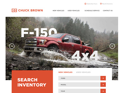 CB Ford Homepage Concept ford homepage search trucks ui website