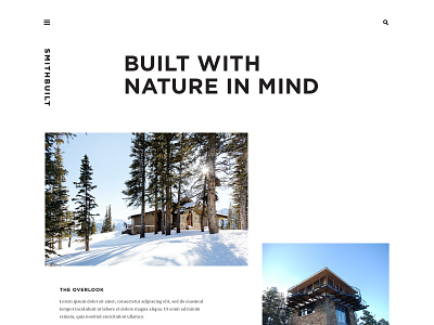 Smithbuilt Site architecture built colorado grid homepage nature ui website