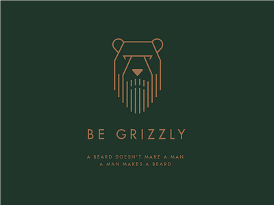 Be Grizzly bear beard beard oil branding grizzly logo lumberjack