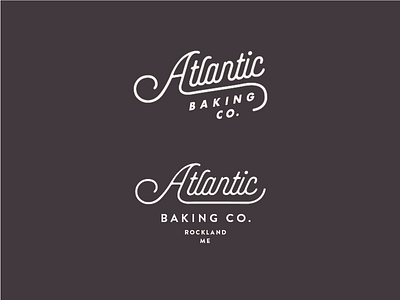 Atlantic Baking Co. | Top or Bottom bakery baking bread company identity logo waves