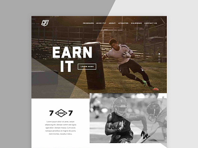 Juice Football 7on7 branding football grid layout homepage ui ux website