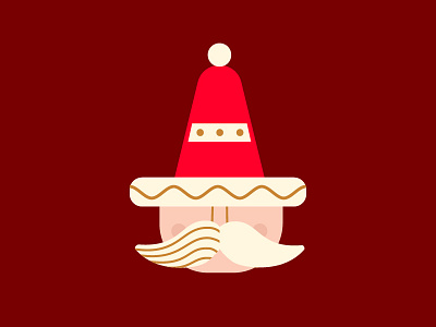 Sombrero Santa christmas costa rica feliz navidad festive holiday mexico mustache santa sombrero texas