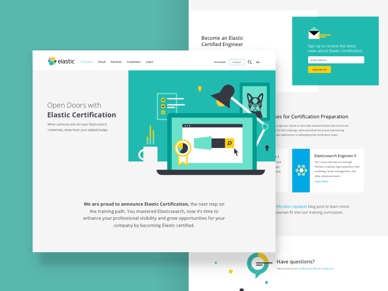 Elastic Certification by Dustin Haver for Elastic on Dribbble