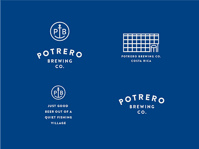 Potrero Brewing Co. anchor badge beer branding brewery building costa rica identity logo ocean wordmark