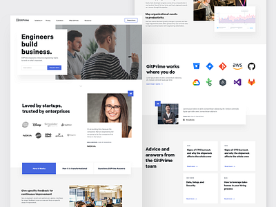 Homepage Concept developer engineer grid homepage ui ux website