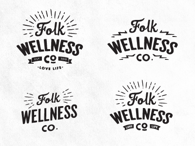 Folk Wellness Co. Concepts branding fitness folk logo wellness